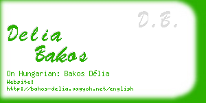 delia bakos business card